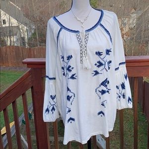 Just in👀New Directions Curvy Hi/low P-size Top❤️